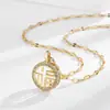 Collar de la Fortuna con Diamantes Brillantes para Mujer, Cadena para la Clavícula, Nuevo Modelo 2022, Diseño de Nicho de Lujo Ligero, Accesorio de Alta Gama para Primavera y Verano