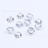 Zircón Blanco Redondo Fondo Plano Corte Rosa 3-8mm Redondo Fondo Plano Diamante Triángulo Corte Rosa Gema Sintética Piedra Bruta