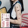Pegatinas de Tatuaje de Halloween Cicatrices de Vampiro Simuladas Puntos Falsos Realistas Heridas Falsas Maquillaje Cos Pegatinas Faciales