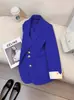 Blazer Primavera e Outono 2025 Moda Versátil Casual Novo Estilo Coreano Design Solto Temperamento Avançado Jaqueta de Terno
