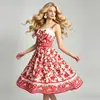 Vestido Midi Retro Floral Europeo y Americano de Verano con Tirantes Finos Cuello Cuadrado Cintura Ceñida Corte A Ropa para Mujer Fuente de Fábrica