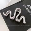 Dovii Jewelry Pinza Grande Metálica con Forma de Serpiente Estilo Frío Pinza de Tiburón Pinza de Garra para Recogidos Altos Accesorios para el Cabello