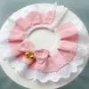 Cachecol para gato de estimação toalha para saliva de gato babador de cachorro babador de renda para pet coleira de gato