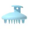 Escova Massageadora de Silicone para Shampoo de Grau Alimentício Transfronteiriça, Cerdas Macias, Cerdas Macias para Bebê, Ferramenta Portátil Moldada em Peça Única para Shampoo
