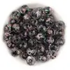 Contas de Ábaco Esmaltadas Flores e Areias Cortadas Contas Exquisitas com Flores Internas Acessórios de Contas para Corrente de Pendurar Pulseira DIY Feita à Mão