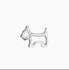 Arete de Botón Simple Hueco Europeo y Americano de Plata S925 para Cachorro Temperamento Nicho Femenino Lujo Ligero de Alta Gama Estilo Francés Estilo ing