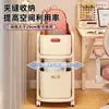 Estante de armazenamento para mochila, armário de gavetas multi-camadas doméstico com rodinhas para debaixo da mesa para livros, lanches, estante de armazenamento, carrinho de cozinha móvel
