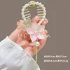 Novo Estilo Chinês Novo Clipe de Cabelo Bola de Flores Feminino Asas Borla Fivela de Rabo de Cavalo Parte de Trás da Cabeça Adorno de Cabelo