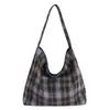 Bolsa Transversal de Ombro Popular deste Ano 2025 Moda Textura Elegante Bolsa de Braço Lona Tendência Pequena Bolsa Feminina