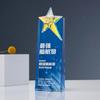 Trofeo de Cristal de Estrella de Cinco Puntas Creativo y Colorido con Grabado e Impresión a Color de Premios Reunión Anual de Honor Temporada de Graduación