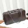 Nuevo Cuero Genuino Nicho Popular Bolso Baguette de Axila Cuero Vacuno Curtido Vegetal Bolso de Mujer Retro Transfronterizo Combinable Portátil Bolso de Hombro