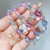 Nova pulseira de desenho animado Sanrio com estalo de estouro, alto senso, contas de vidro estouradas, pulseira fofa, joias de pulseira, joias femininas, atacado