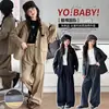 Elegante conjunto de traje para niñas, colección otoño 2026, nuevos pantalones de pierna ancha estilo coreano, un moderno conjunto de dos piezas para niños mayores