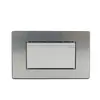 América del Sur 118K Acero Inoxidable Panel Grande Interruptor Individual Placa Grande Control Individual Doble Control Interruptor de Pared 10A/250V