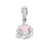 Pulsera con cuentas cruzadas colgante DIY corazón de amor unicornio mariposa adorno colgante pulsera brazalete charm materiales hechos a mano