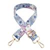 Nuevo bolso con correa de hombro ancha con flores de color de transferencia térmica, accesorios, correa decorativa, correa de hombro ajustable, correa cruzada larga