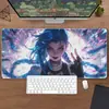 Jinx League of Legends Mouse Pad Gamer de Esports Tapete de Mesa Extra Grande Borda Espessada Proteção Suave para o Pulso Tapete para Mesa de Computador