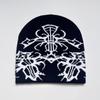 Transfronterizo Temu nueva tendencia patrón étnico gorro tejido cálido gorro de lana moda para hombres y mujeres gorro para el frío gorro venta al por mayor