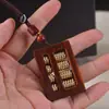 Ábaco Tallado de Palo de Rosa con Cuentas de Cobre Llavero de Madera Colgante Creativo para Mochila de Pareja Teléfono