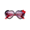 Gafas de sol infantiles con lazo, Gafas de sol con protección solar en forma de gato, Gafas para bebé, Moda Dibujos animados Lindas Nuevo estilo Corazón