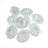 Estrellas de mar con conchas hechas a mano para manualidades, estilo mediterráneo, piezas de madera, colgantes para decoración del hogar, ropa para niños, accesorios para suéteres, botones de madera
