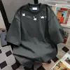 Camiseta de Manga Curta com Senso de Design de Nicho Marca de Moda Masculina Estilo Americano Retrô Verão 2025 Nova Blusa Casual Solta Vestuário Masculino