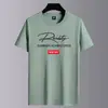Camiseta de manga corta de color liso para hombre, verano, fina, holgada, de media manga, moderna, cuello redondo, camiseta interior, top casual versátil