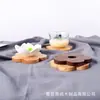 Posavasos de Madera Maciza Almohadilla Aislante Posavasos para Café Posavasos para Té Kung Fu Posavasos Creativo de Flor Aislante y Resistente a Quemaduras Posavasos para el Hogar