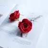 Nueva Cabeza de Flor Rosa de Simulación Accesorios de Flores Artificiales Arreglo de Escena de Boda Ropa DIY Tocado Accesorios para el Cabello Materiales para Ramillete