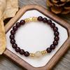 Pulseira de Cristal Natural de Novo Produto Transfronteiriço com Fio Elástico Círculo Único Pulseira de Pedra Olho de Tigre Ônix para Homens e Mulheres