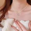 Collar de Corazón de Plata Esterlina S925 con Perla para Mujer Elegante de Moda que No se Desvanece Cadena para Clavícula Collar Versátil de Nicho con Clase