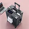 Maleta de gran capacidad con marco de aluminio y ruedas resistentes y duraderas, con ruedas omnidireccionales, adecuada para viajes de negocios y como maleta de viaje con protección de contraseña.