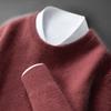 Suéter de Cachemira Grueso de Doble Capa para Hombre con Cuello Redondo, Ropa Interior Casual de Negocios para Otoño e Invierno, Suéter de Punto de Manga Larga como Capa Base