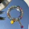 Pulsera Año Nuevo del Dragón 2024 para Mujer Pulsera Imitación Cinabrio Bollo de Dragón Nuevo Estilo Chino Joyería Estilo Chino Año del Dragón