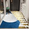 Lujo Ligero Alfombra de Piso para el Hogar de Alta Gama Entrada Alfombra Resistente a la Suciedad Dormitorio Mesilla de Noche Fácil de Cuidar Sala de Estar Baño Alfombrilla Simple para Pies