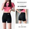 Pantalones cortos de tiburón de tres puntos de verano para mujer, delgados para exteriores, exhibición negros, elásticos, corte ajustado, estilo Barbie para montar, seguridad, pantalones cortos básicos