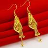Luz moda de luxo Vietnã folhas de ouro flor tassel brincos de mulheres on-line Red Live imitação brincos de ouro acessórios transfronteiriços