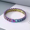 Pulseira Corrente de Aço Inoxidável Elegante Simples Versátil para Homens e Mulheres Casal Pulseira de Titânio Colorida Pulseira Feminina