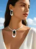 Joyería popular transfronteriza europea y americana de Amazon: moda de nicho con diseño elegante, colgantes y pendientes incrustados de diamantes, versátil
