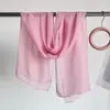 Bufanda Pequeña Larga Estilo Coreano de Verano para Mujer Bufanda de Seda de Color Sólido Delgada Protector Solar de Seda Chifón para Bailar Bufanda Qiaoqi Roja