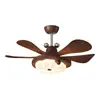 Lámpara ventilador minimalista para dormitorio, sala de estar, estilo crema vintage, protección ocular, comedor, habitación infantil, nueva lámpara de ventilador de techo para uso doméstico