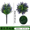 Flores y Plantas Artificiales, Morado 60cm Lavanda, Boj, Vegetación Falsa Decoración para Sala de Estar, Centro Comercial y Escaparates