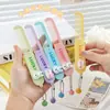 Peine para el Cabello de Conejo de la Suerte de Colores Caramelo, Mini Peine Plegable Lindo de Dibujos Animados para Niños, Peine Alisador de Flequillo para Niña
