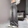 Jeans de mezclilla para hombre, colección primavera/verano, estilo retro americano, corte holgado, pierna ancha, corte recto, hasta el suelo, moda urbana, marca de moda, jeans de papá