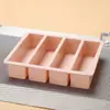 Molde de Hielo de Silicona de Cuatro Tiras para Helado DIY Creativo Caja de Alimentos Complementarios de Silicona para Niños Molde de Hielo para el Hogar
