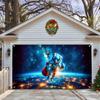 24 nuevos carteles de tela para puerta de garaje navideña transfronteriza con Papá Noel para decoración de fiestas al aire libre, tela colgante