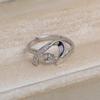 Anillo abierto de plata S925, anillo de actividad DIY distintivo, ajustable, 7-8 accesorios de perla, anillo con almohadilla de aire, accesorios 5382
