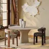 Silla de comedor vintage de madera maciza estilo francés, mesa y silla de comedor antiguas wabi-sabi para uso doméstico, silla nórdica de diseño de alta gama con respaldo