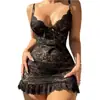 Amazon ebay comércio exterior sexy roupa íntima fábrica renda malha perspectiva sling split pijamas femininos nova linha de cintura