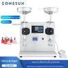 ZONESUN Máquina de Enchimento de Pasta de Cabeça Dupla Esmalte Batom Brilho Labial Gel Bomba Peristáltica Recipiente Duplo Sub
